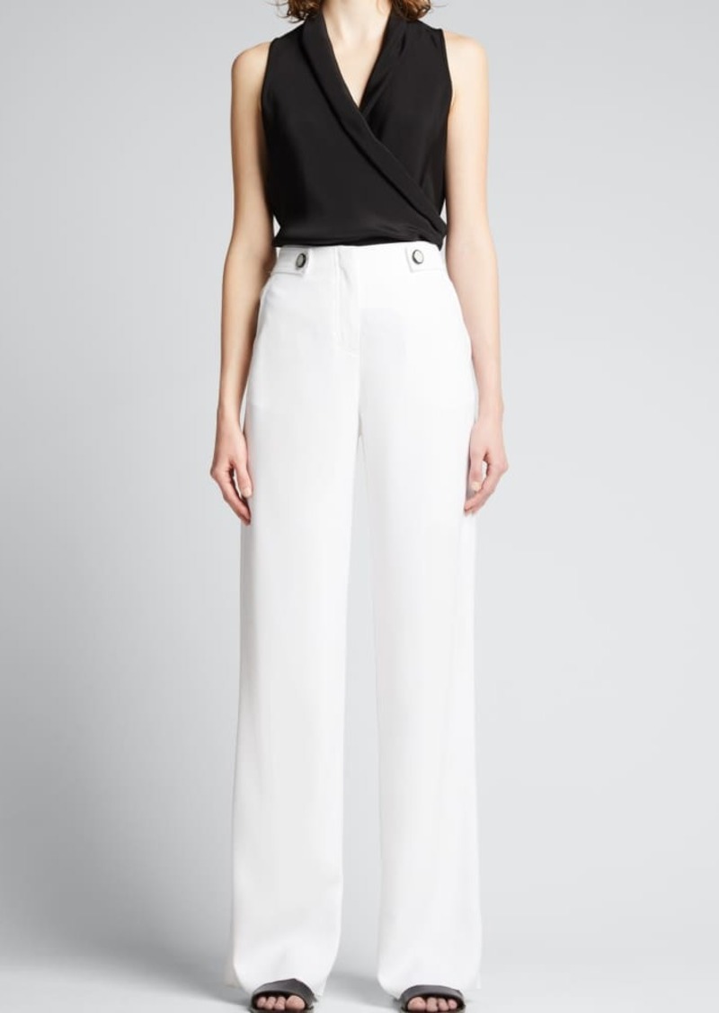 Giorgio Armani Cady Straight-Leg Trousers