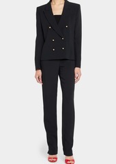 Giorgio Armani Cady Straight-Leg Trousers