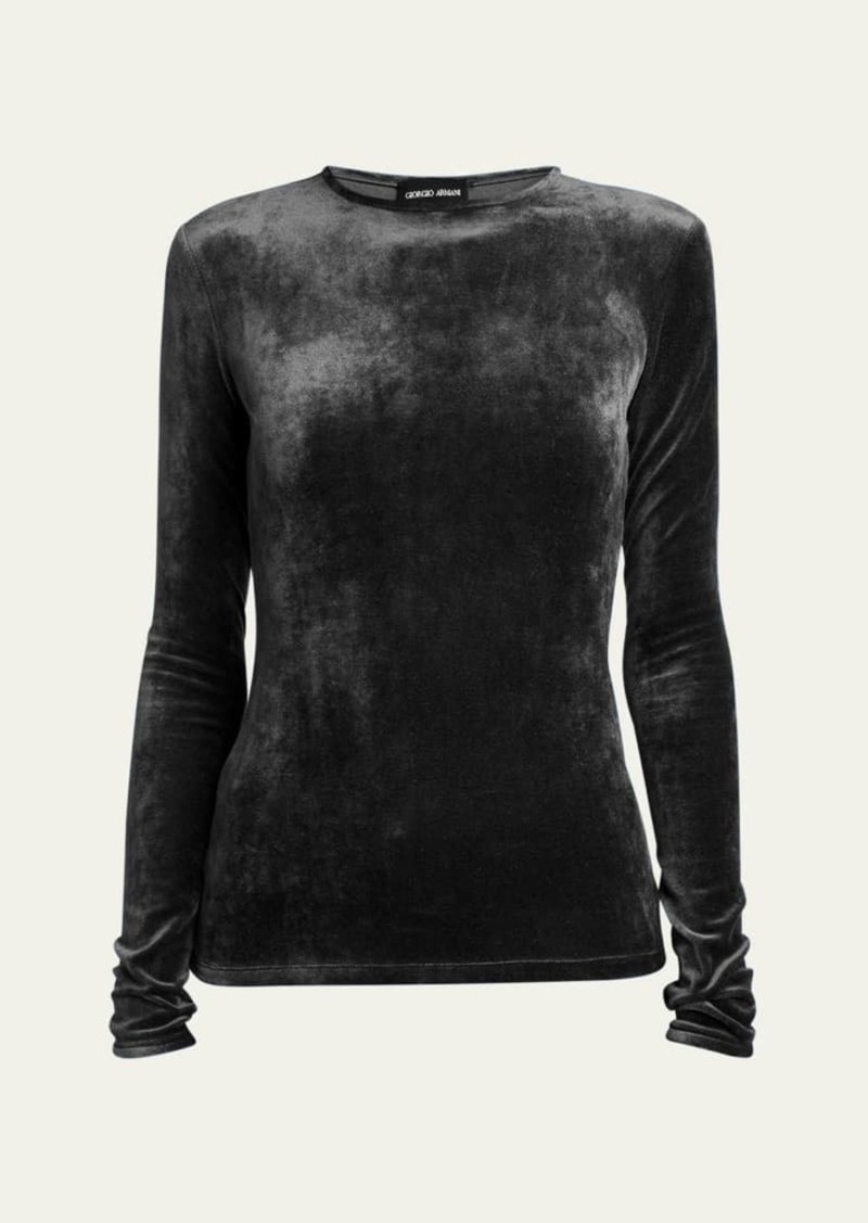 Giorgio Armani Chenille Jersey Knit Top