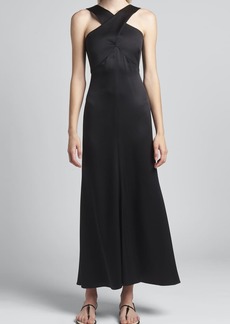 Giorgio Armani Crossover Halter Silk Gown