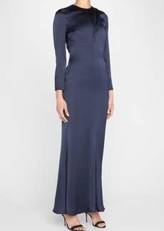 Giorgio Armani Crystal-Trim Silk Trumpet Gown