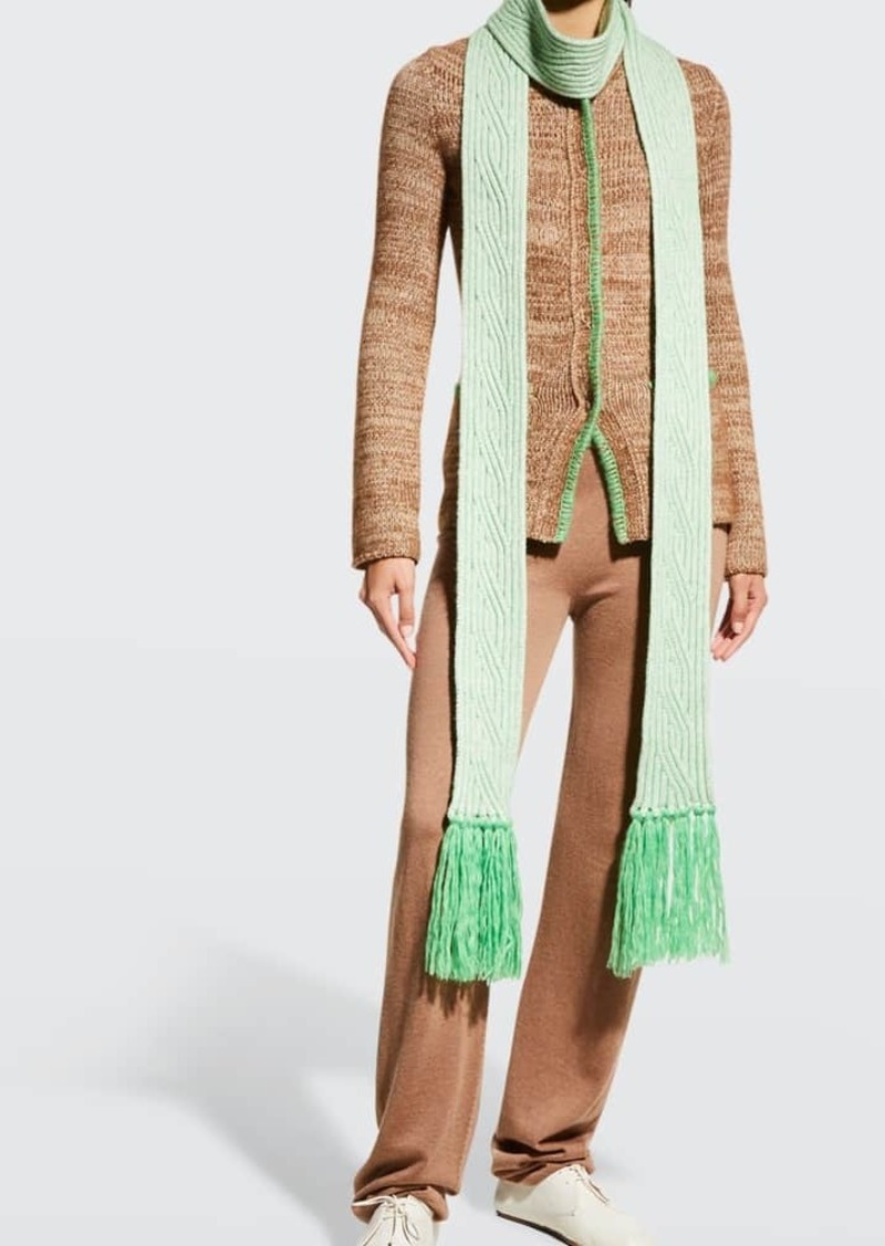 Giorgio Armani Fringe Cashmere-Silk Scarf