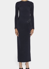 Giorgio Armani Jersey Dress w/ Beaded Hip Detail