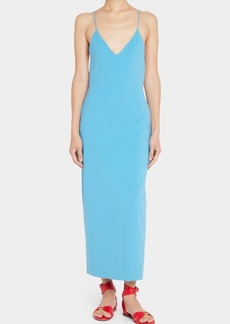 Giorgio Armani Jersey Midi Dress w/ Strappy Back