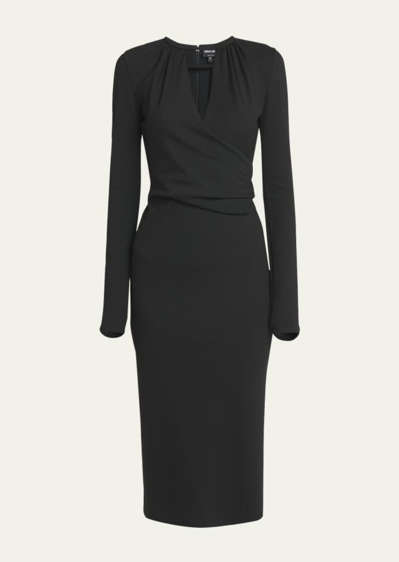 Giorgio Armani Keyhole Milano Jersey Sheath Dress