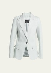 Giorgio Armani Kimono Sleeve One-Button Linen Blazer