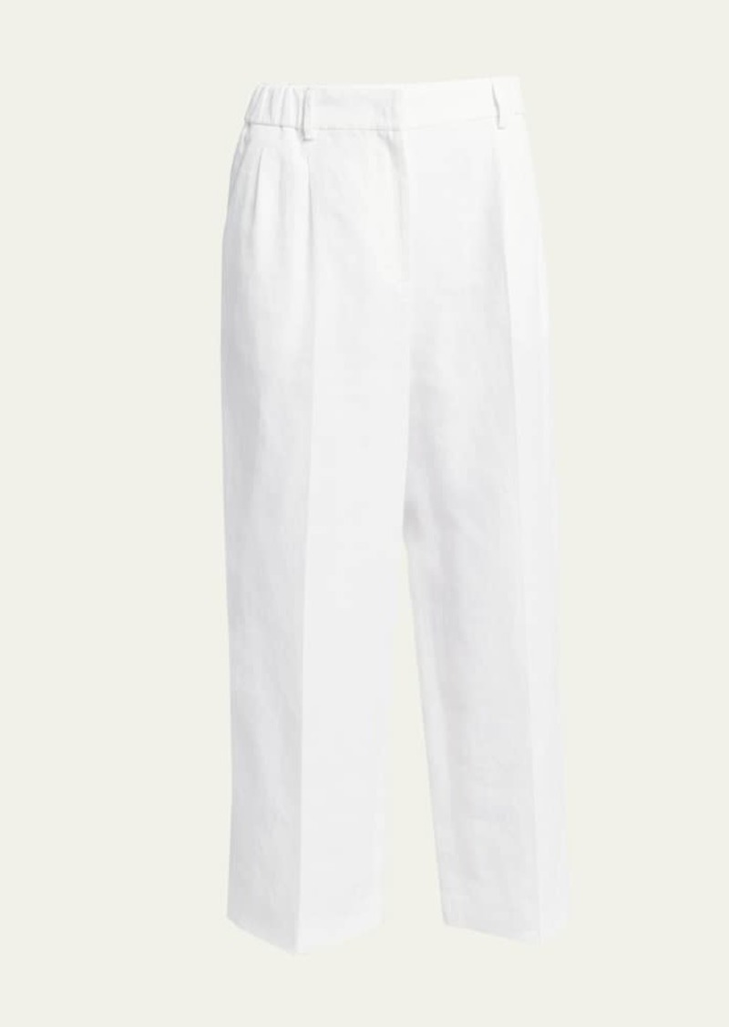 Giorgio Armani Linen Straight-Leg Trousers