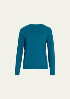 Giorgio Armani Men's Chevron Knit Crewneck Sweater