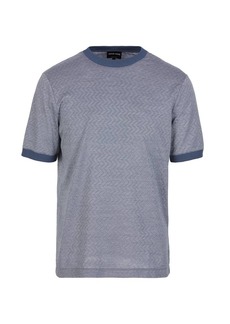 Giorgio Armani Men's Chevron Patterned T-Shirt