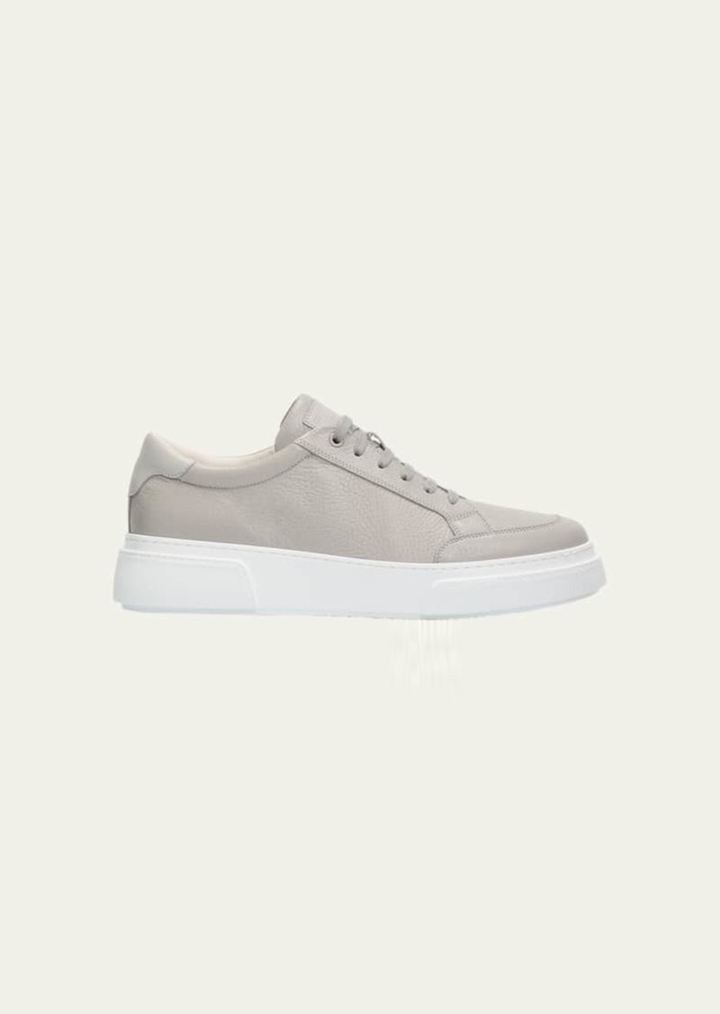 Giorgio Armani Men's Deerskin Leather Low-Top Sneakers