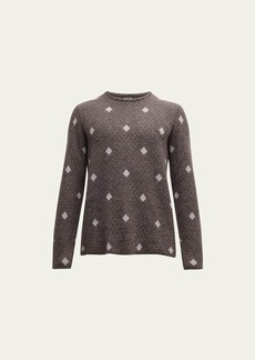 Giorgio Armani Men's Diamond Jacquard Cashmere-Blend Sweater