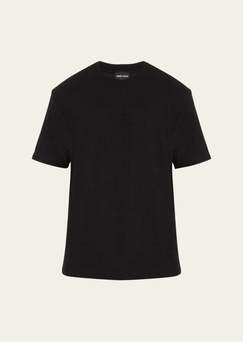 Giorgio Armani Men's Geometric Jersey T-Shirt