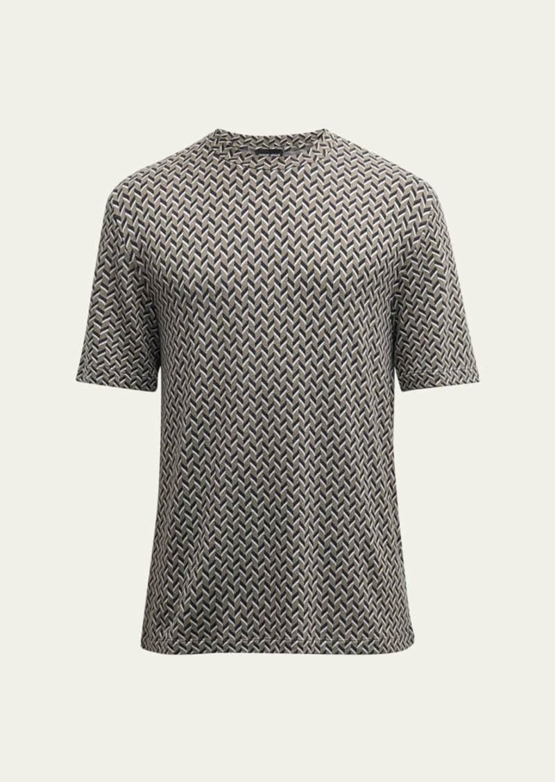 Giorgio Armani Men's Geometric Stretch T-Shirt
