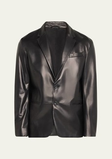 Giorgio Armani Men's Lambskin Leather Blazer