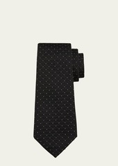Giorgio Armani Men's Micro-Box Pattern Silk Tie