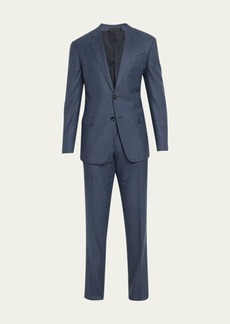 Giorgio Armani Men's Multi-Check Flannel Soft Suit