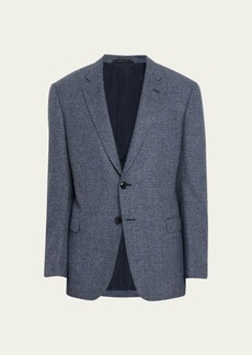 Giorgio Armani Men's Plaid Wool Cashmere Blazer