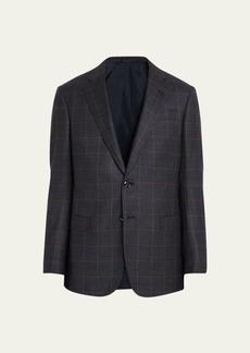 Giorgio Armani Men's Plaid Wool-Cashmere Blazer