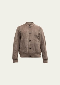 Giorgio Armani Men's Suede Blouson Jacket