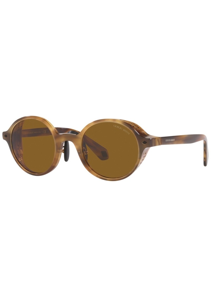 Giorgio Armani Men's Sunglasses, 48 - Opal Striped Brown