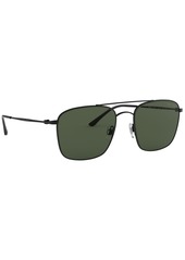 Giorgio Armani Men's Sunglasses, AR6080 55 - MATTE BLACK / GREEN