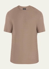 Giorgio Armani Men's Textured Geometric T-Shirt