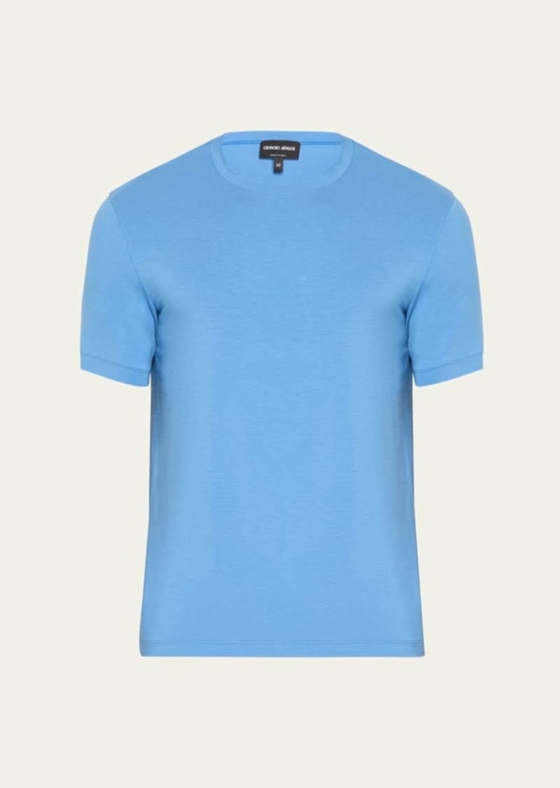 Giorgio Armani Men's Textured Stretch T-Shirt