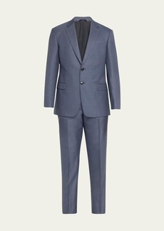 Giorgio Armani Men's Textured Wool-Silk Solid Suit