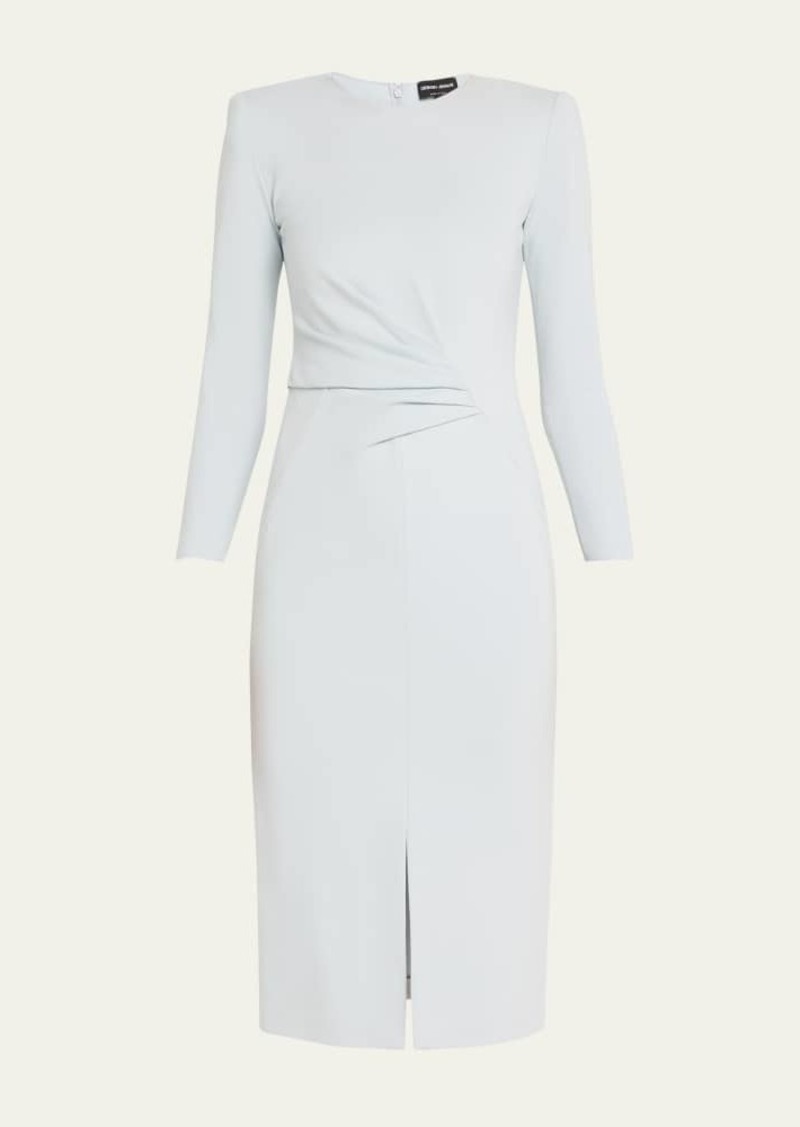 Giorgio Armani Milano Jersey Dress with Gathered Waist