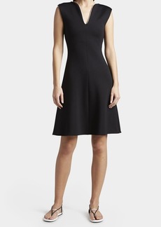 Giorgio Armani Mixed Wool Viscose Double Jersey Dress