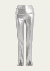 Giorgio Armani Mousseline Mirror Split Front Straight Leg Trousers