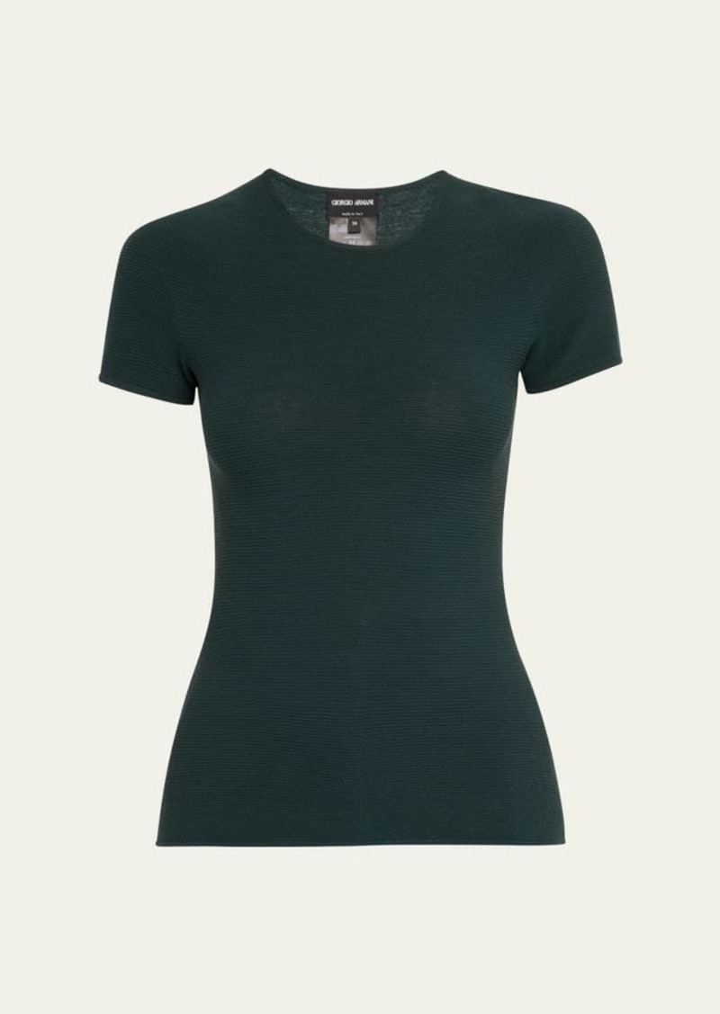 Giorgio Armani Ottoman Ribbed Tee