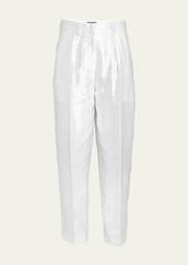 Giorgio Armani Pintuck Linen Silk Cigarette Trousers