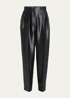 Giorgio Armani Pleated Linen Silk Trousers