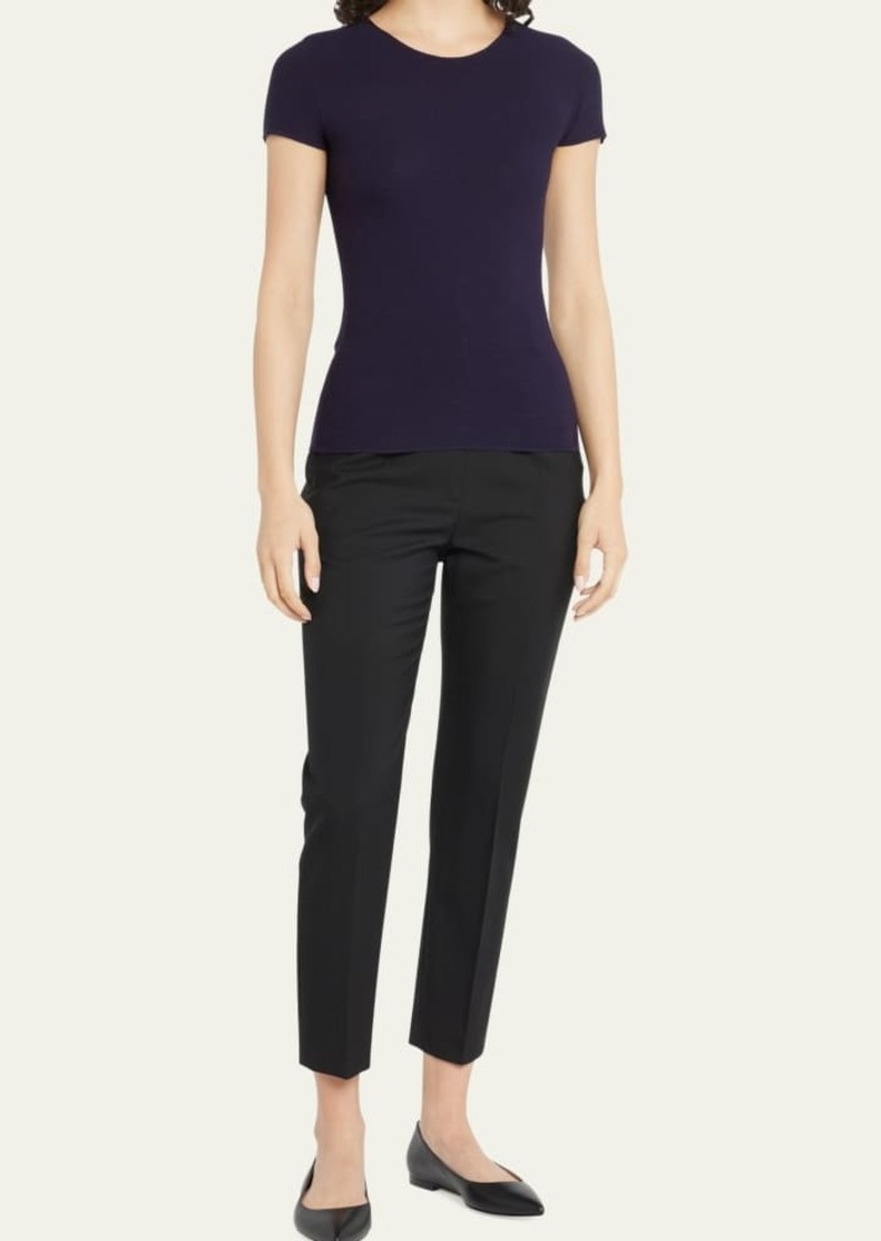 Giorgio Armani Rib Knit Short-Sleeve Top