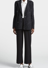 Giorgio Armani Straight-Leg Ankle Jersey Jacquard Pants