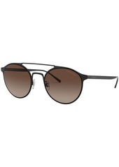 Giorgio Armani Sunglasses, AR6089 54 - MATTE BLACK/BROWN GRADIENT