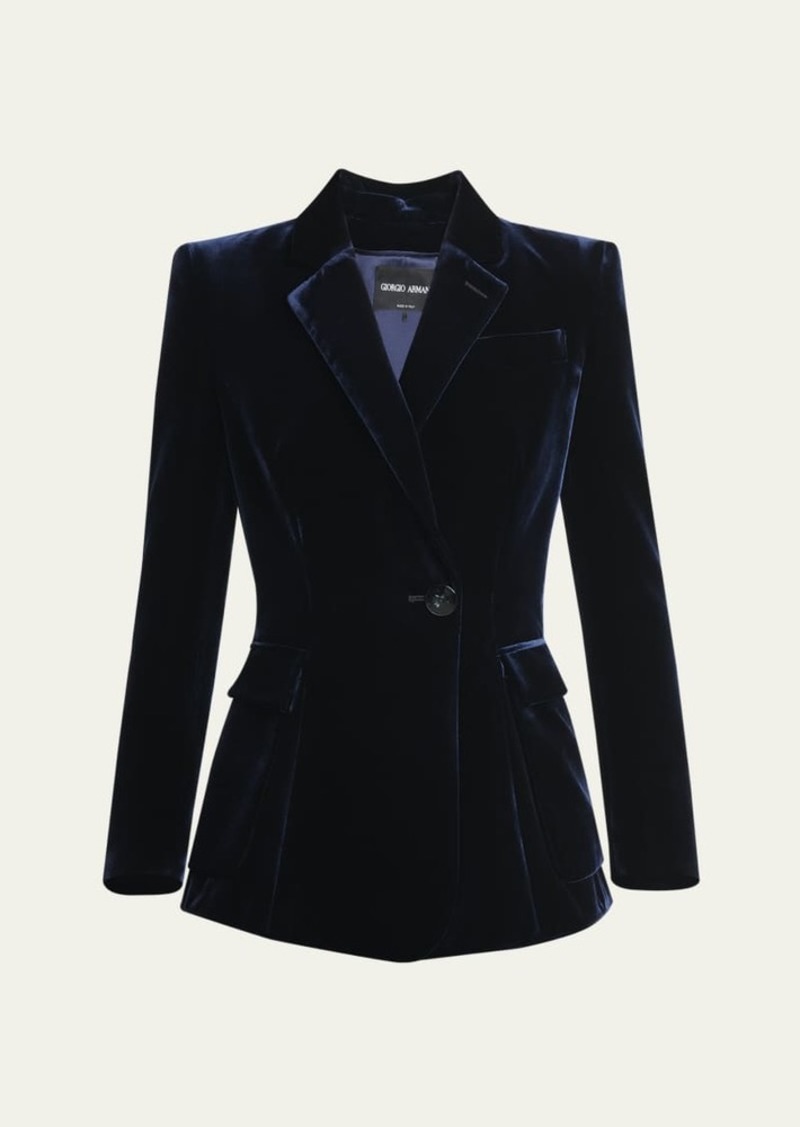 Giorgio Armani Tailored Velvet Blazer Jacket