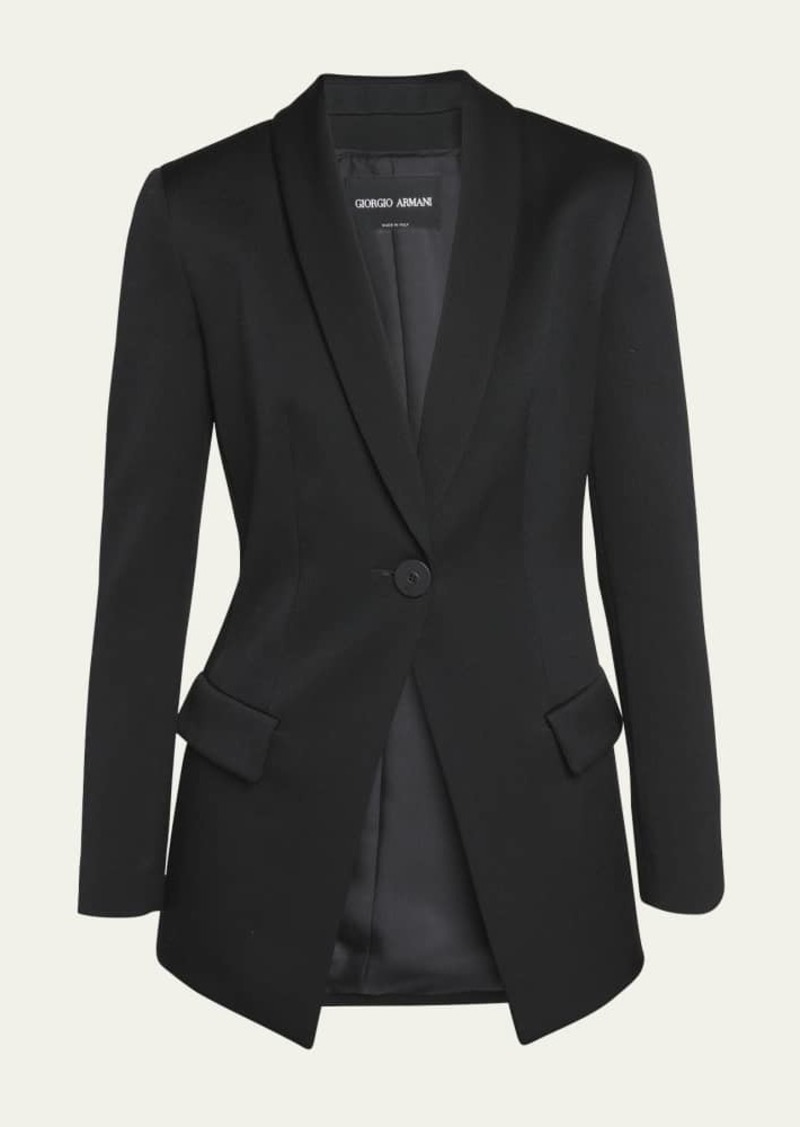 Giorgio Armani Virgin Wool One-Button Blazer