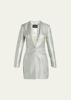 Giorgio Armani Viscose Textured Metallic Jacket