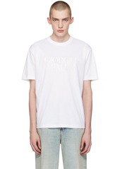 Giorgio Armani White Embroidered T-Shirt
