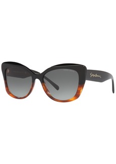Giorgio Armani Women's Sunglasses, 56 - Black, Striped Brown