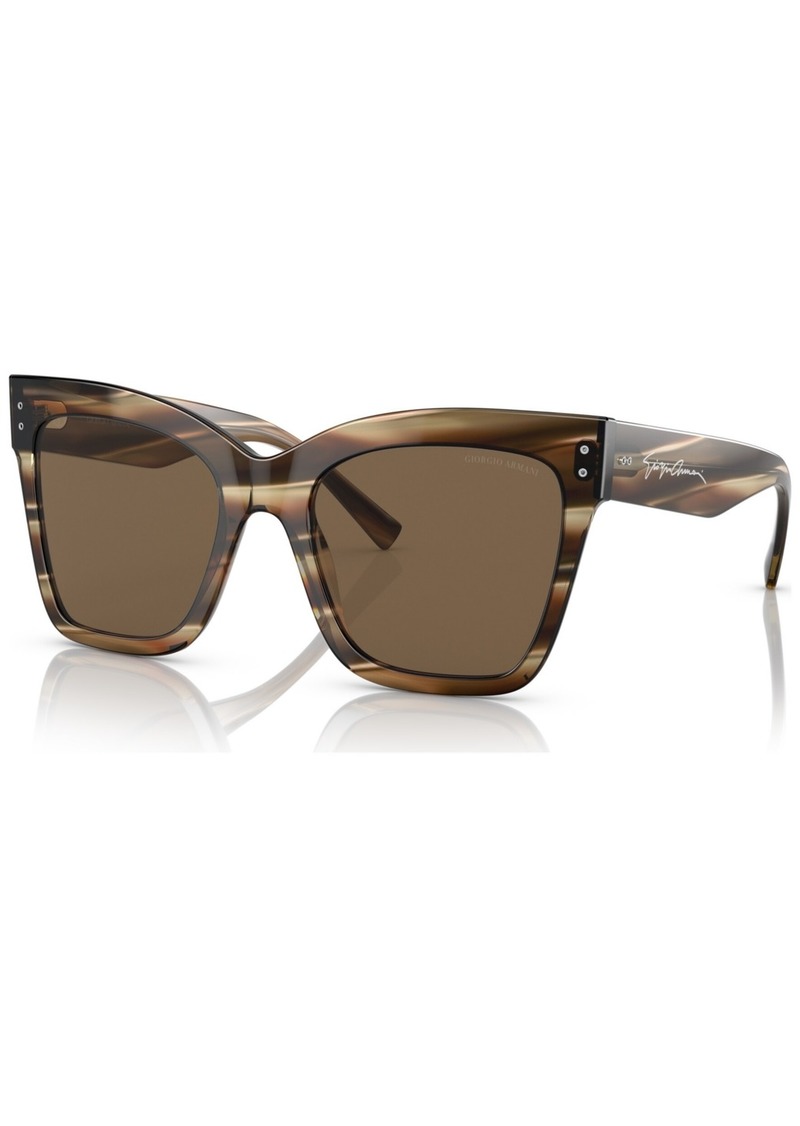 Giorgio Armani Women's Sunglasses, AR817554-x - Striped Brown