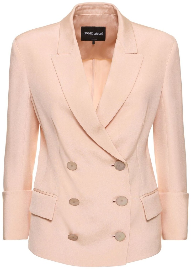 Armani Glittered Silk Double Breast Blazer