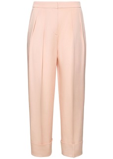 Armani Glittered Silk Pleated High Waist Pants