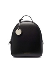 Armani grained charm-detail backpack