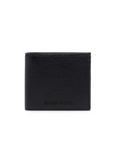 Armani grained embossed-logo wallet