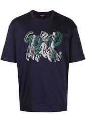 Armani graphic logo-print cotton T-shirt