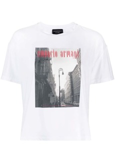 Armani graphic-print drop-shoulder T-shirt