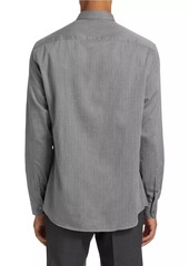 Armani Herringbone Button-Up Shirt